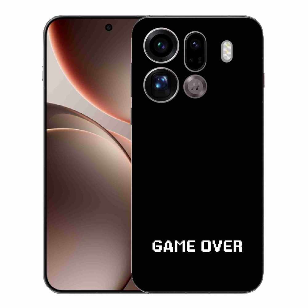 Gelový kryt mmCase na Oppo Find X9 Pro - game over černé pozadí