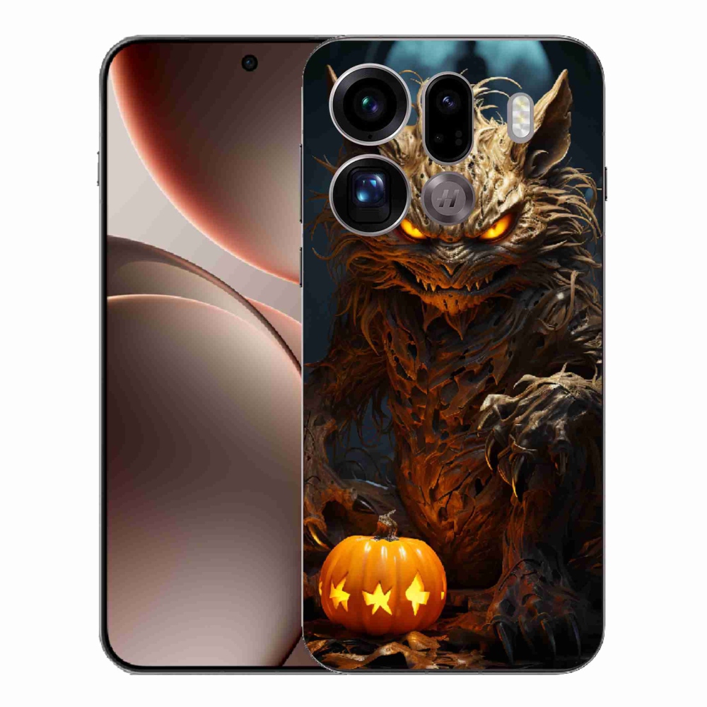 Gelový kryt mmCase na Oppo Find X9 Pro - halloweenská příšera