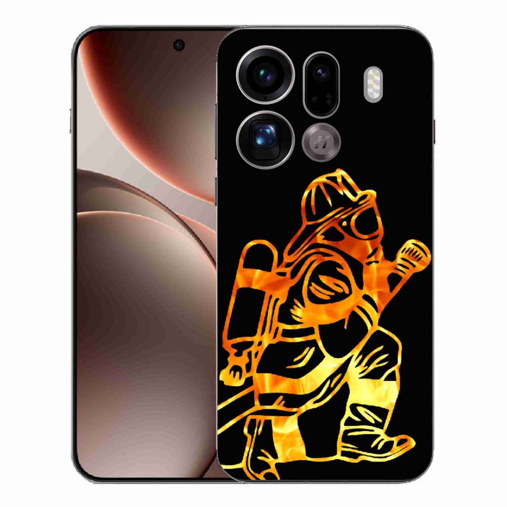 Gelový kryt mmCase na Oppo Find X9 Pro - hasič 1