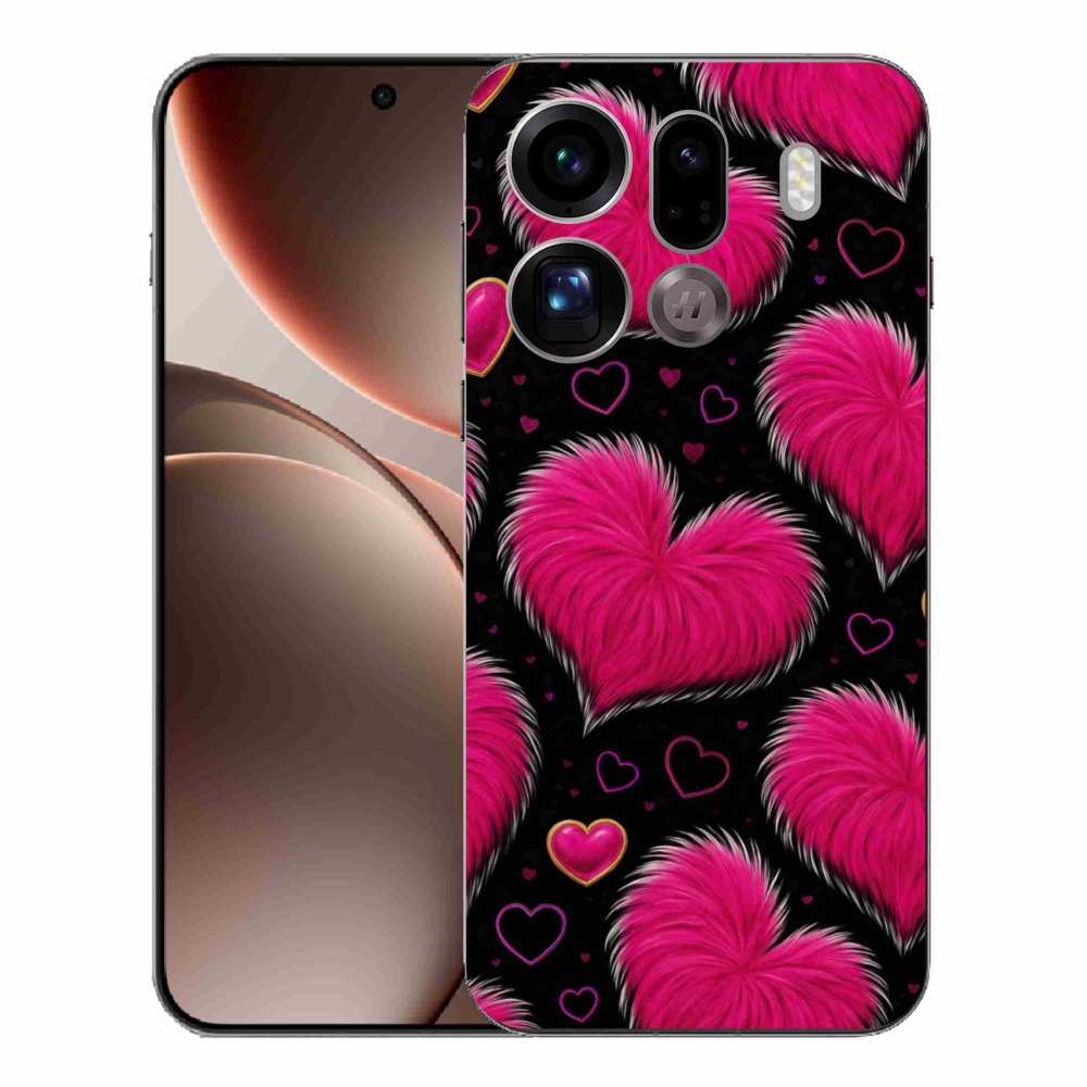 Gelový kryt mmCase na Oppo Find X9 Pro - hebká srdce