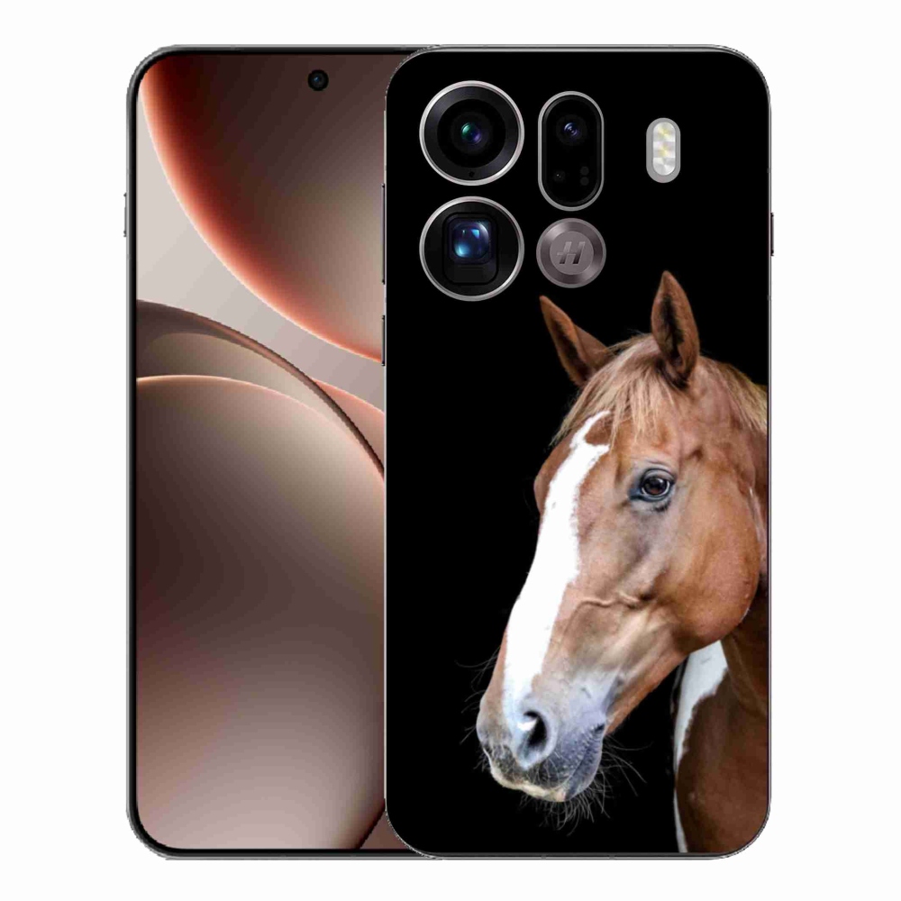 Gelový kryt mmCase na Oppo Find X9 Pro - hnědý kůň 3