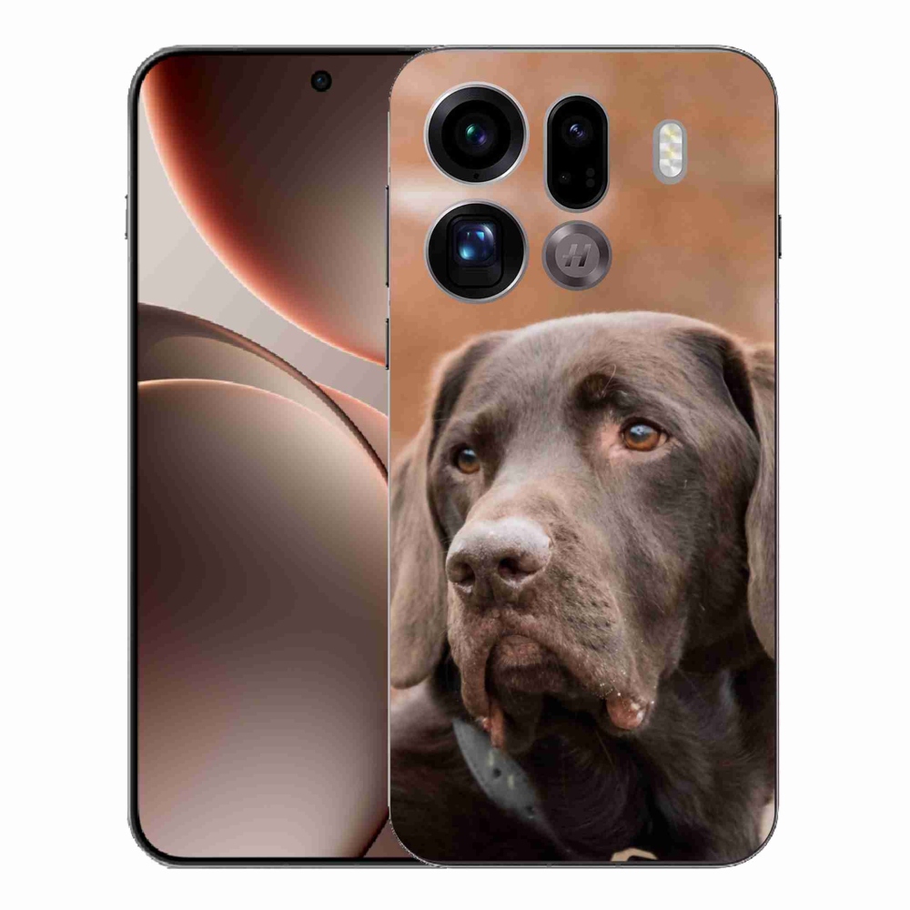 Gelový kryt mmCase na Oppo Find X9 Pro - hnědý labrador