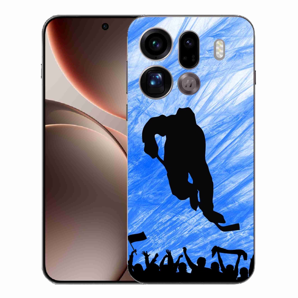 Gelový kryt mmCase na Oppo Find X9 Pro - hokejový hráč