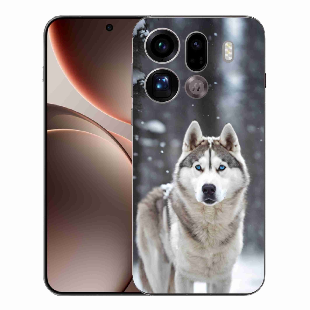 Gelový kryt mmCase na Oppo Find X9 Pro - husky 2