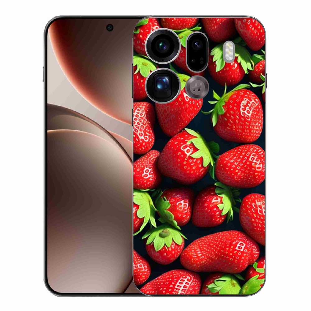 Gelový kryt mmCase na Oppo Find X9 Pro - jahody