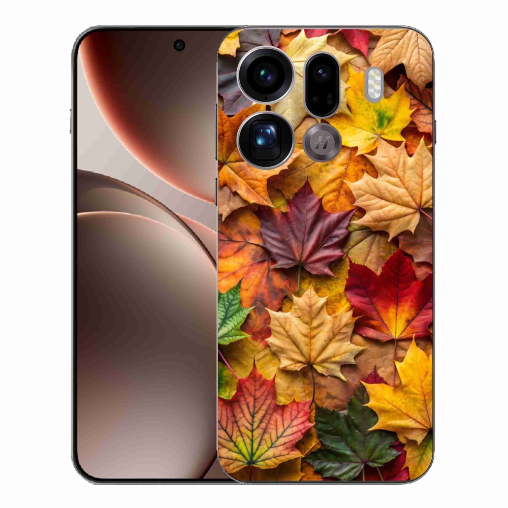 Gelový kryt mmCase na Oppo Find X9 Pro - javorové listy 2