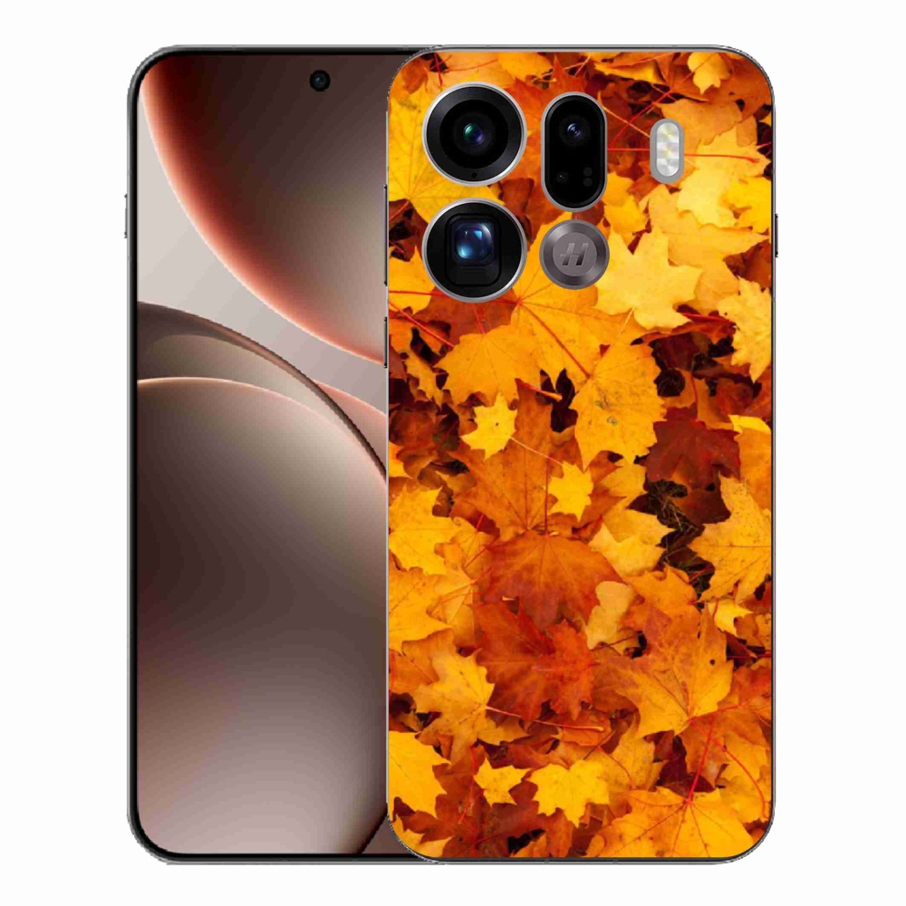 Gelový kryt mmCase na Oppo Find X9 Pro - javorové listy