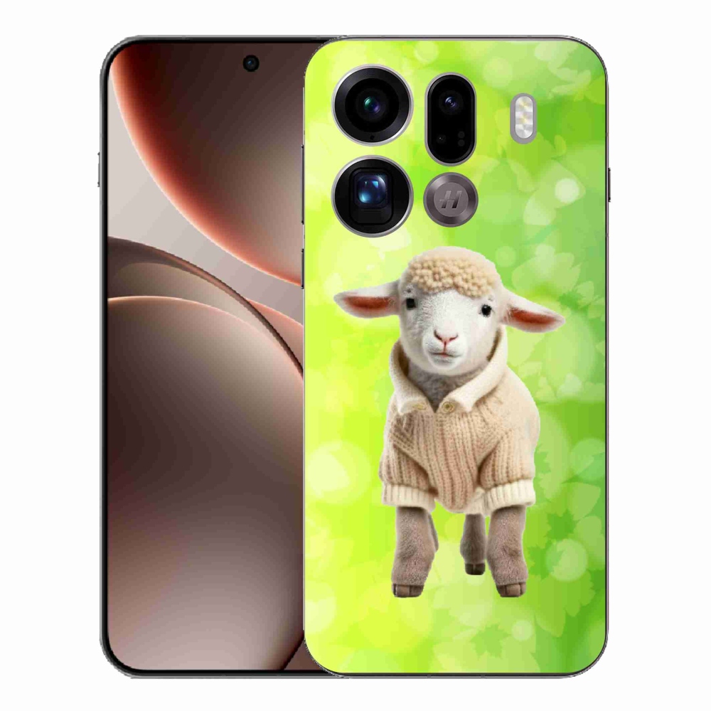 Gelový kryt mmCase na Oppo Find X9 Pro - jehně ve svetru