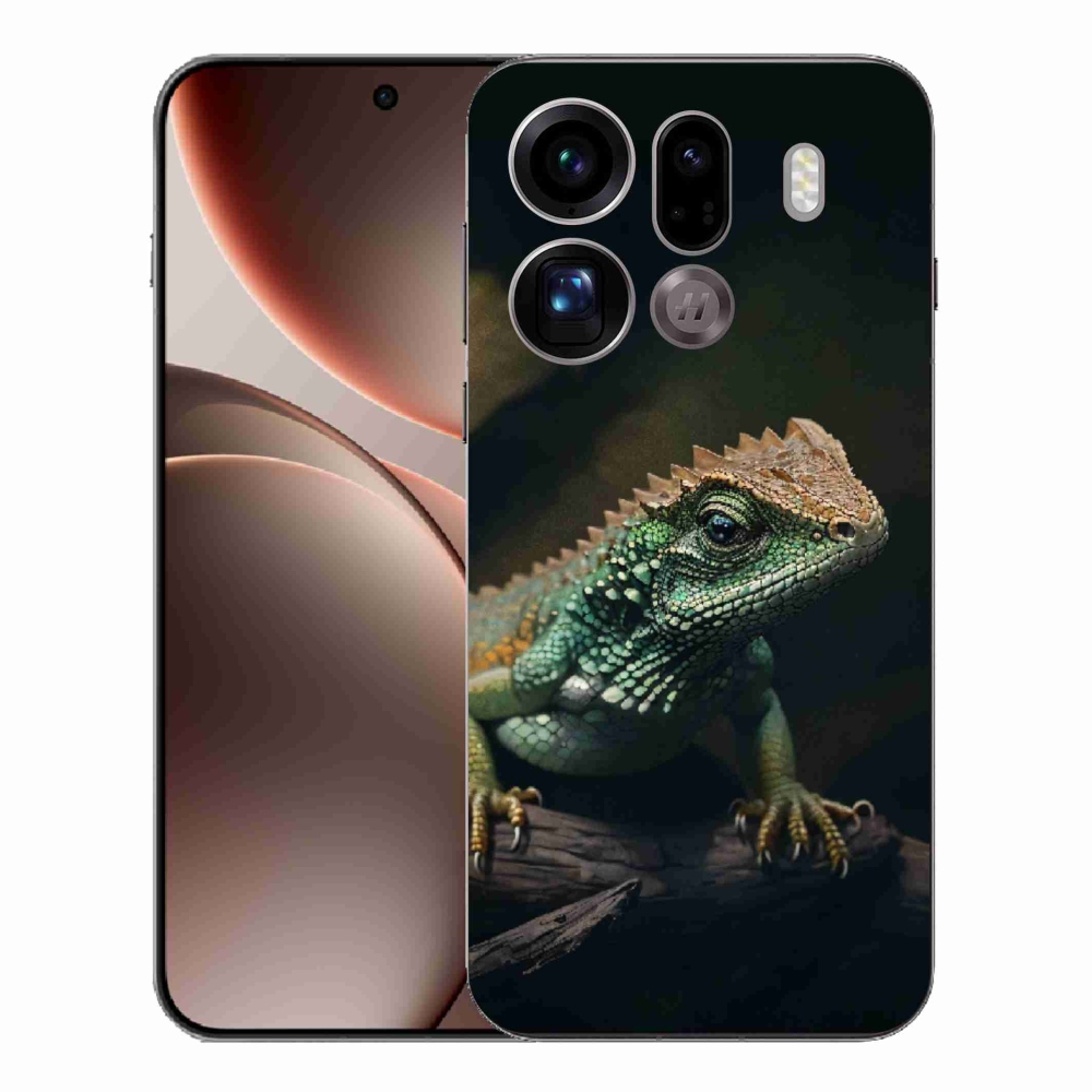 Gelový kryt mmCase na Oppo Find X9 Pro - ještěr