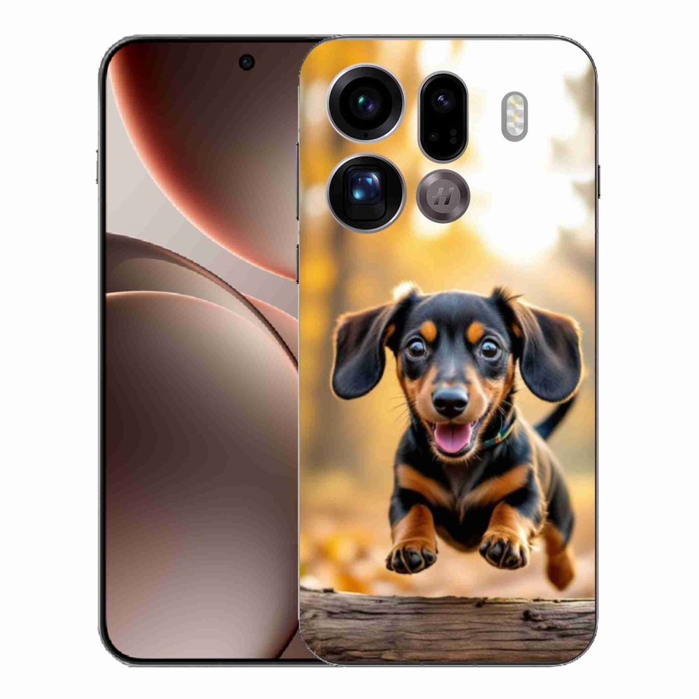 Gelový kryt mmCase na Oppo Find X9 Pro - jezevčík 2