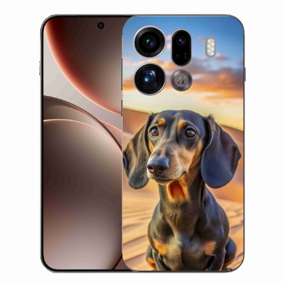 Gelový kryt mmCase na Oppo Find X9 Pro - jezevčík 3 