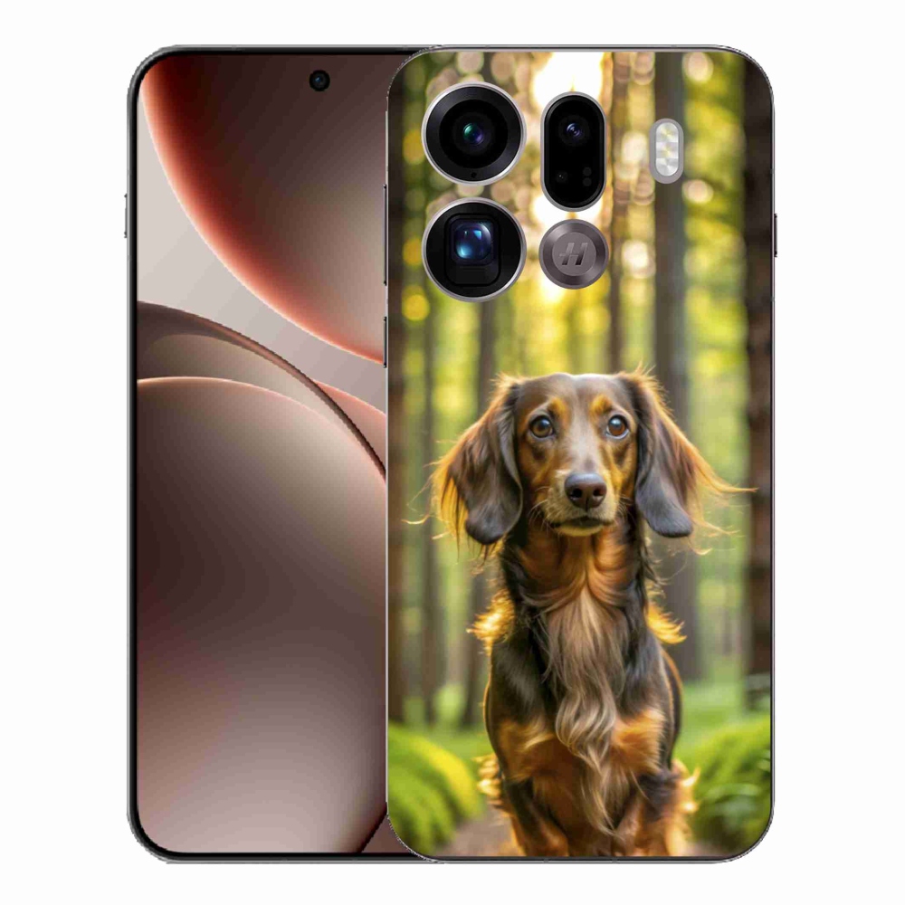 Gelový kryt mmCase na Oppo Find X9 Pro - jezevčík 4