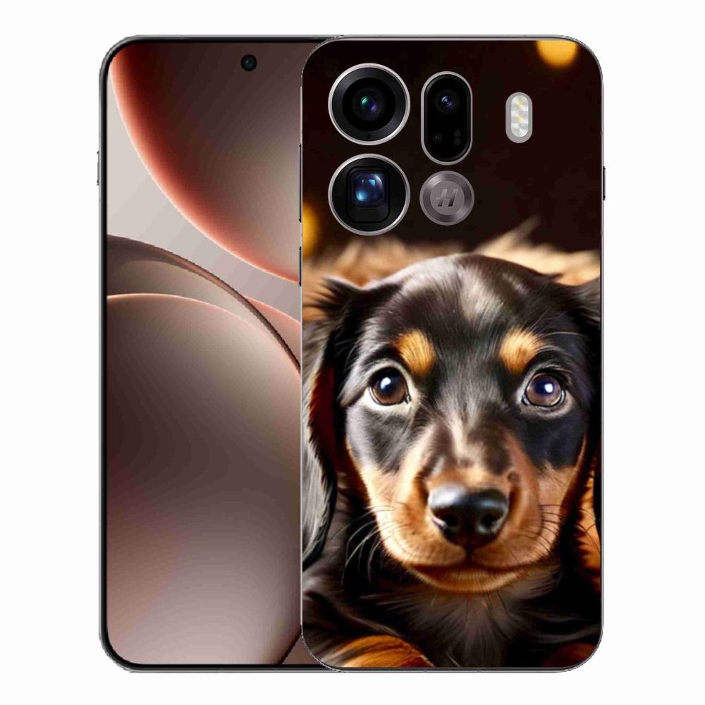 Gelový kryt mmCase na Oppo Find X9 Pro - jezevčík