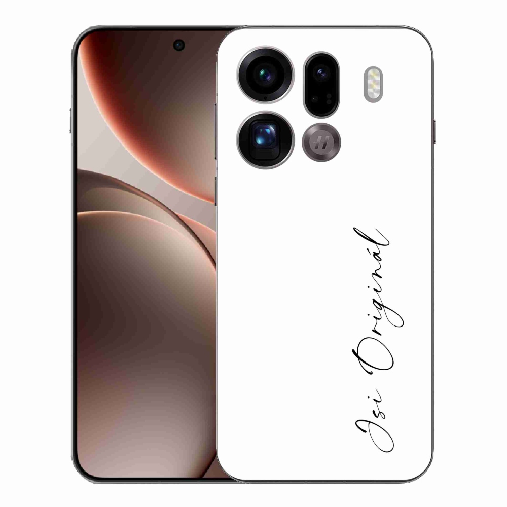 Gelový kryt mmCase na Oppo Find X9 Pro - jsi originál bílé pozadí