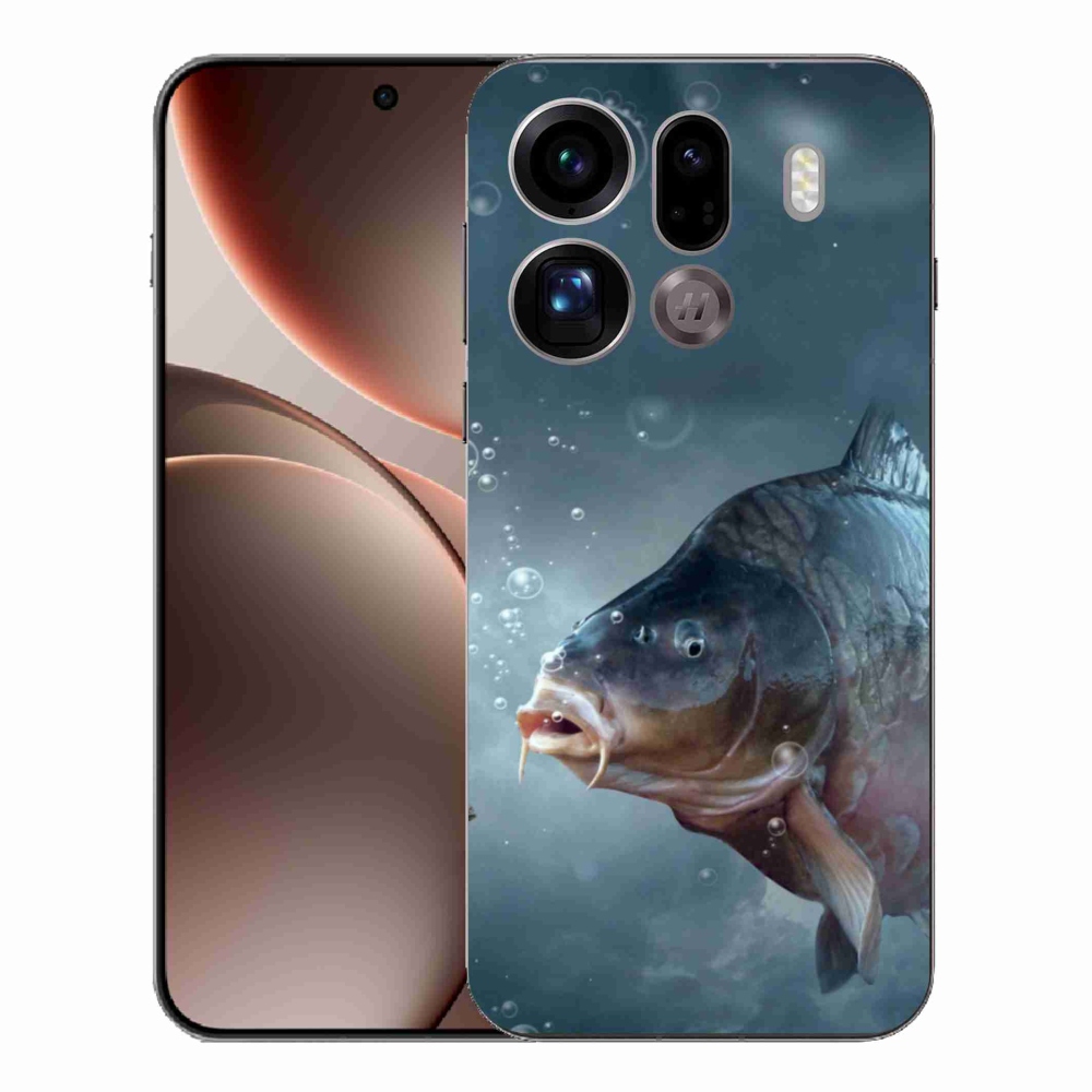 Gelový kryt mmCase na Oppo Find X9 Pro - kapr a bublinky
