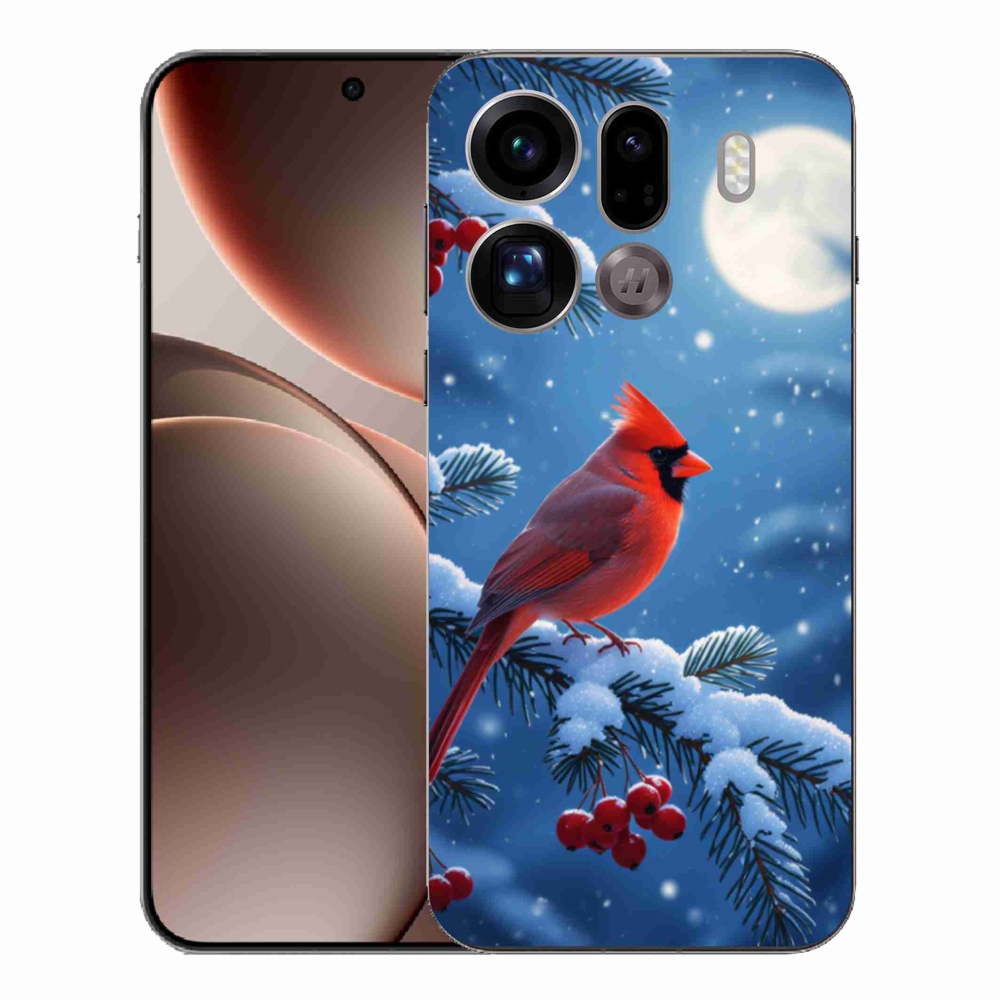 Gelový kryt mmCase na Oppo Find X9 Pro - kardinál červený