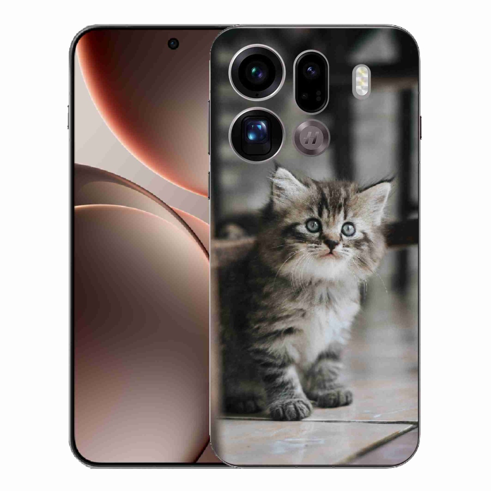 Gelový kryt mmCase na Oppo Find X9 Pro - koťátko