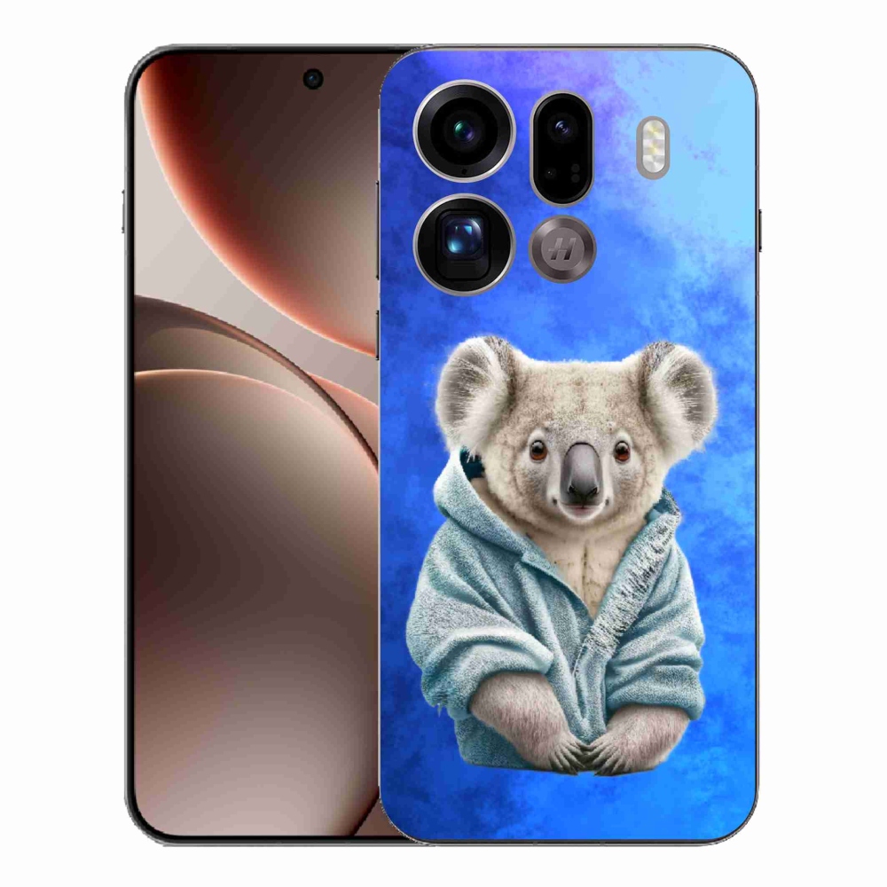 Gelový kryt mmCase na Oppo Find X9 Pro - koala ve svetru