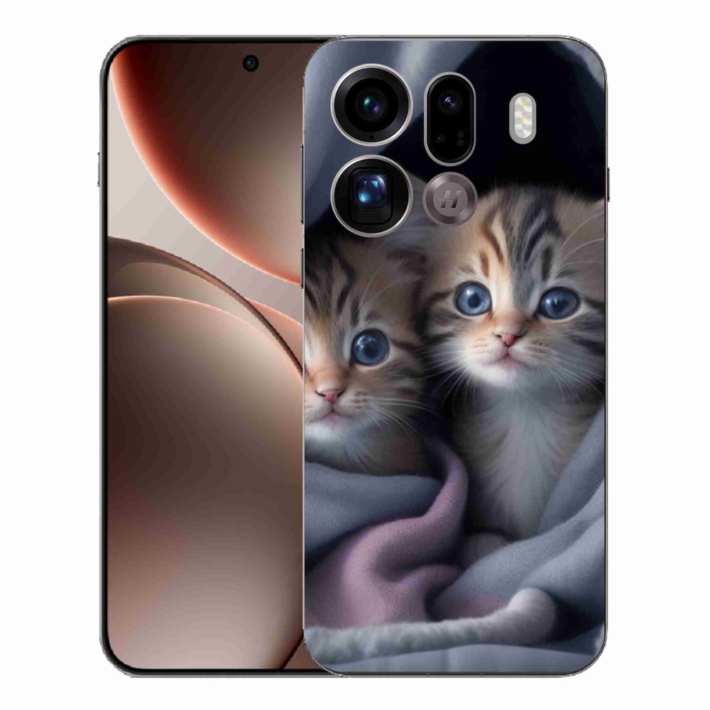 Gelový kryt mmCase na Oppo Find X9 Pro - kočičí duo 2