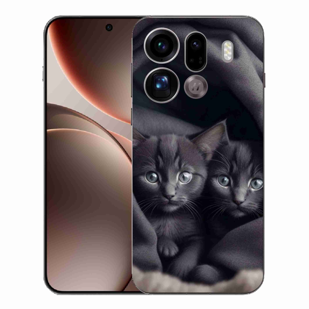 Gelový kryt mmCase na Oppo Find X9 Pro - kočičí duo