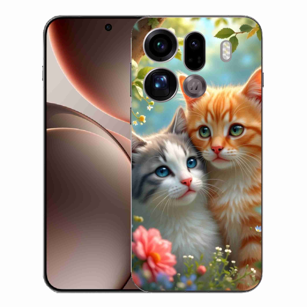 Gelový kryt mmCase na Oppo Find X9 Pro - kočičí láska 2