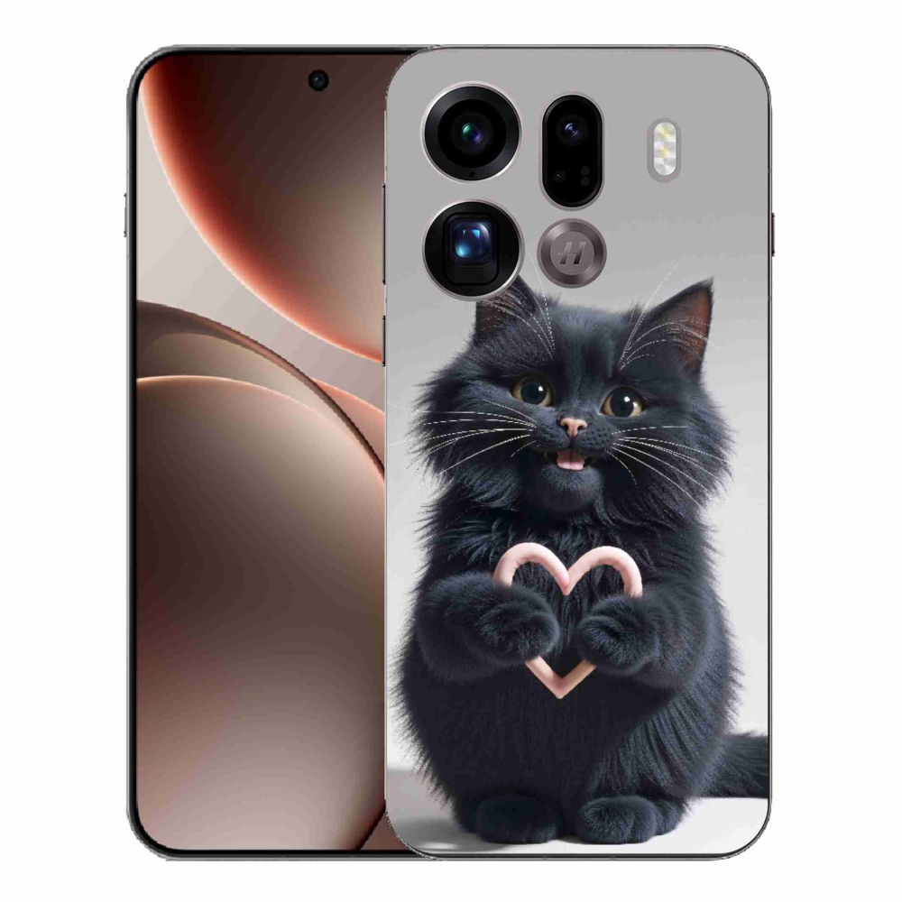 Gelový kryt mmCase na Oppo Find X9 Pro - kočičí láska 3