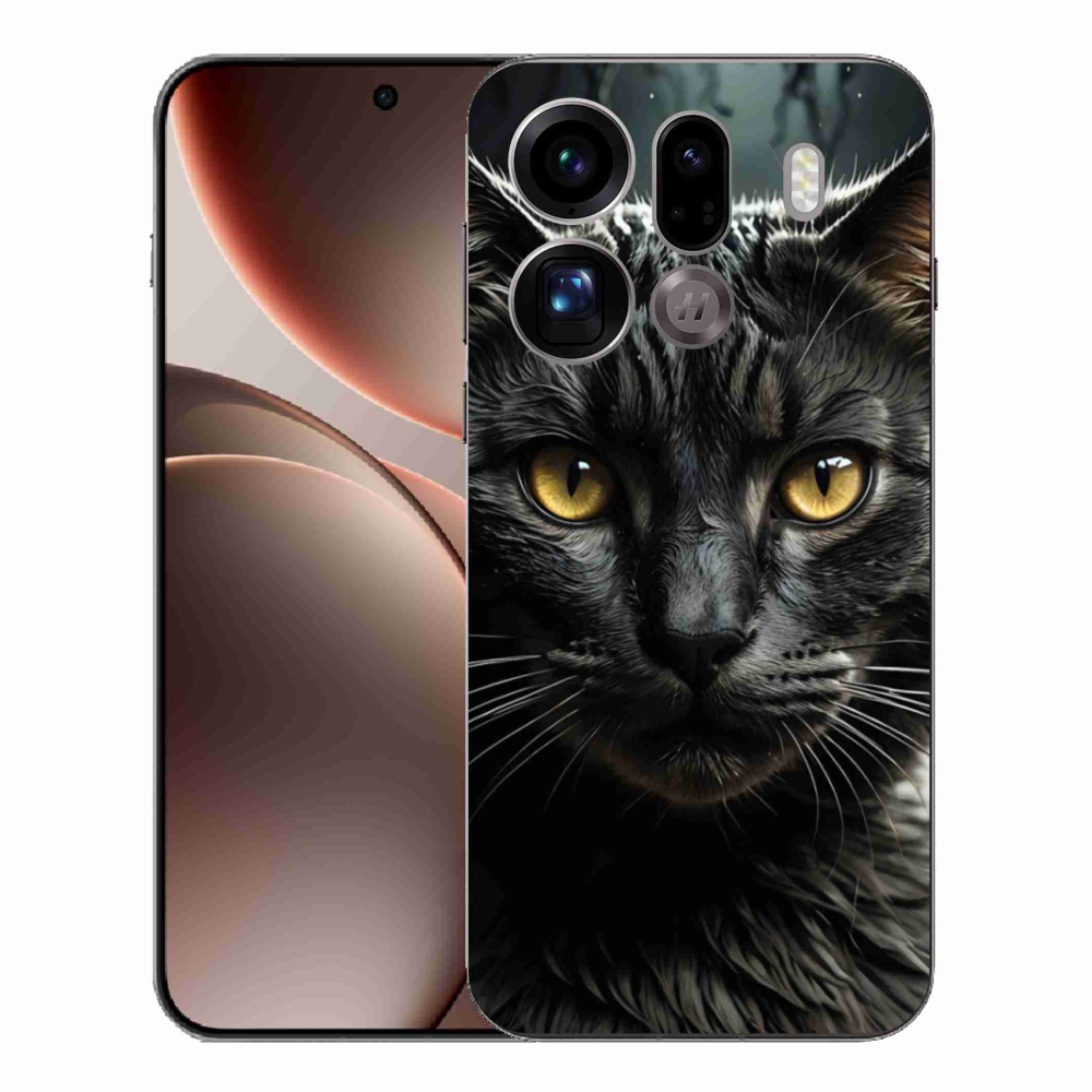 Gelový kryt mmCase na Oppo Find X9 Pro - kočičí pohled 3
