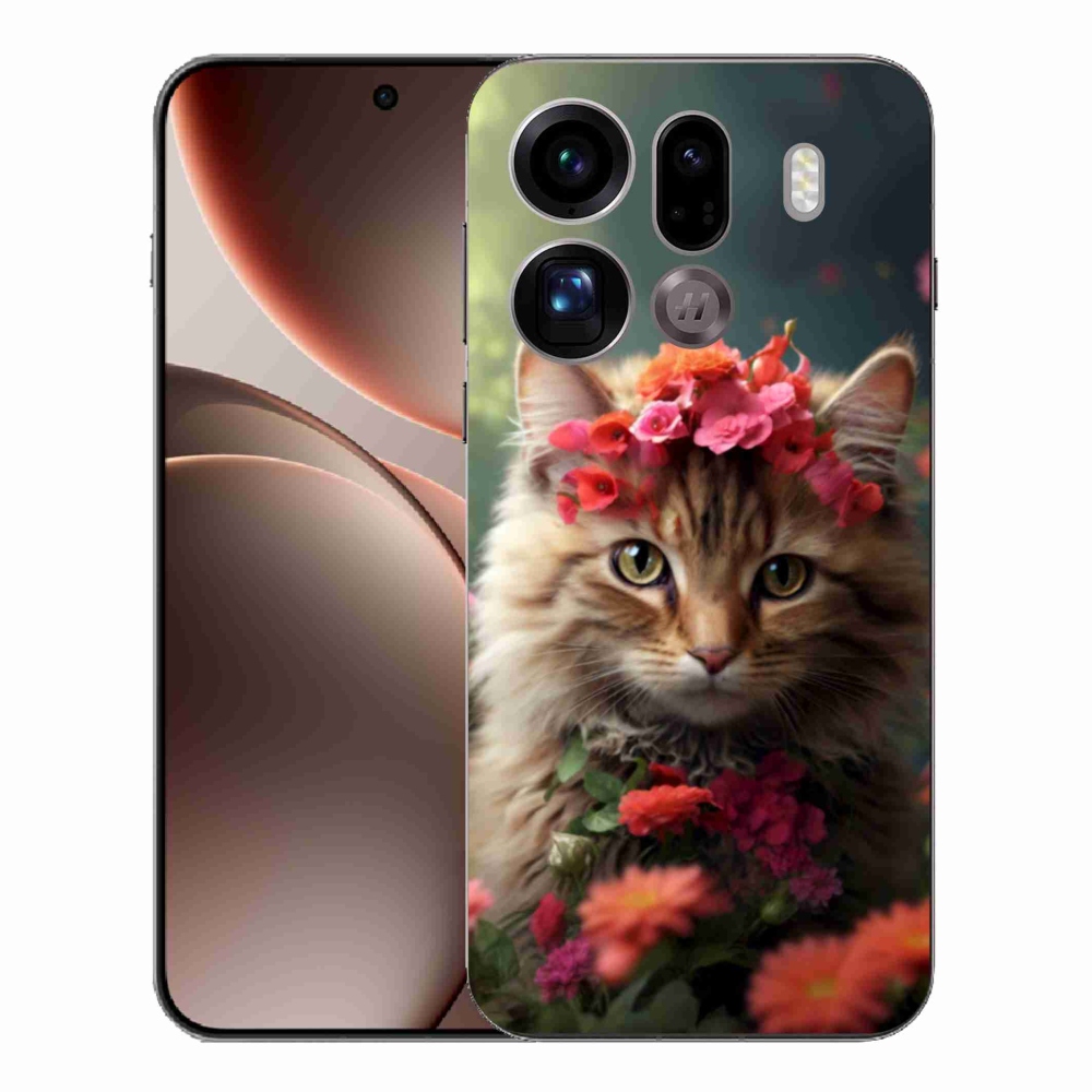 Gelový kryt mmCase na Oppo Find X9 Pro - kočíčí princezna