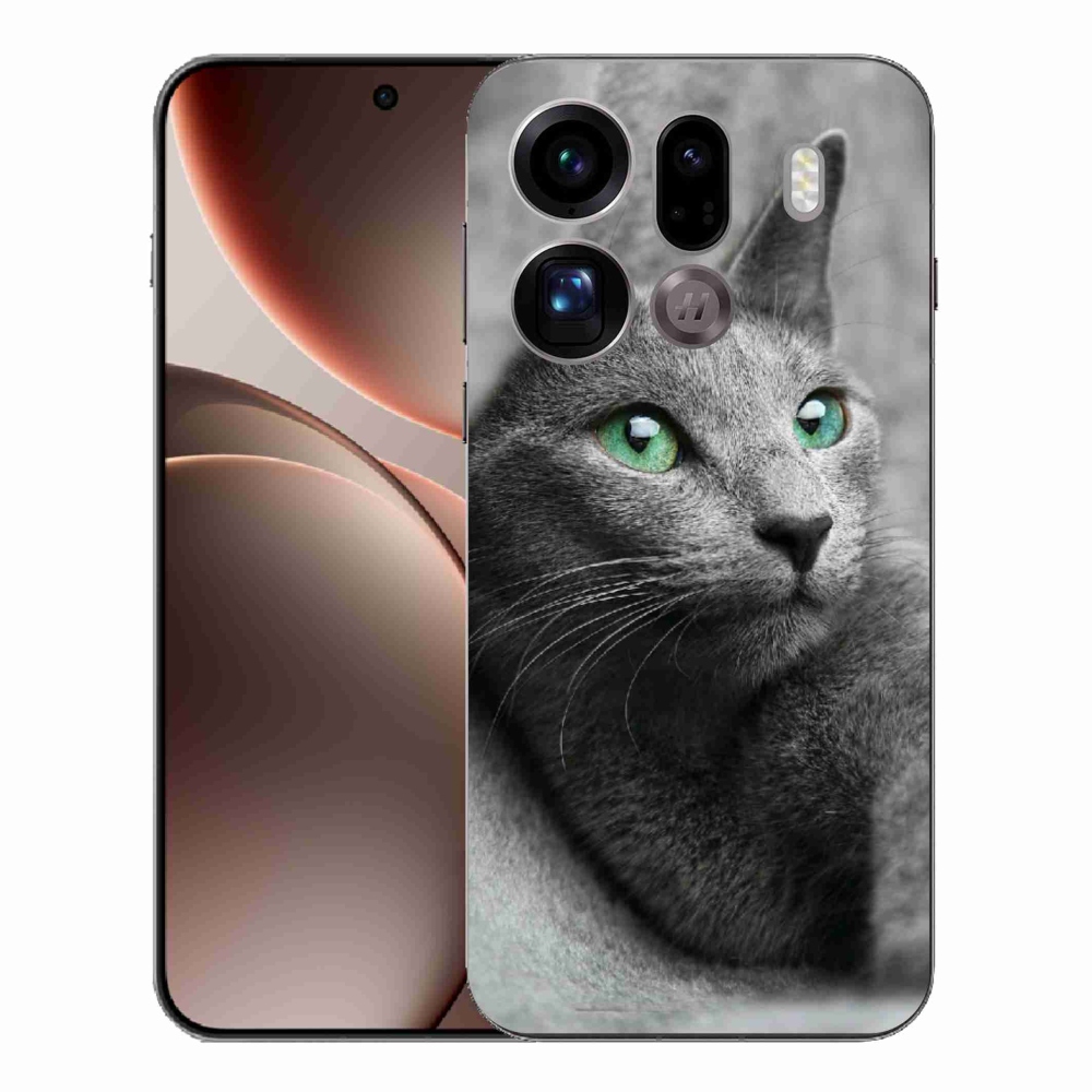 Gelový kryt mmCase na Oppo Find X9 Pro - kočka 2
