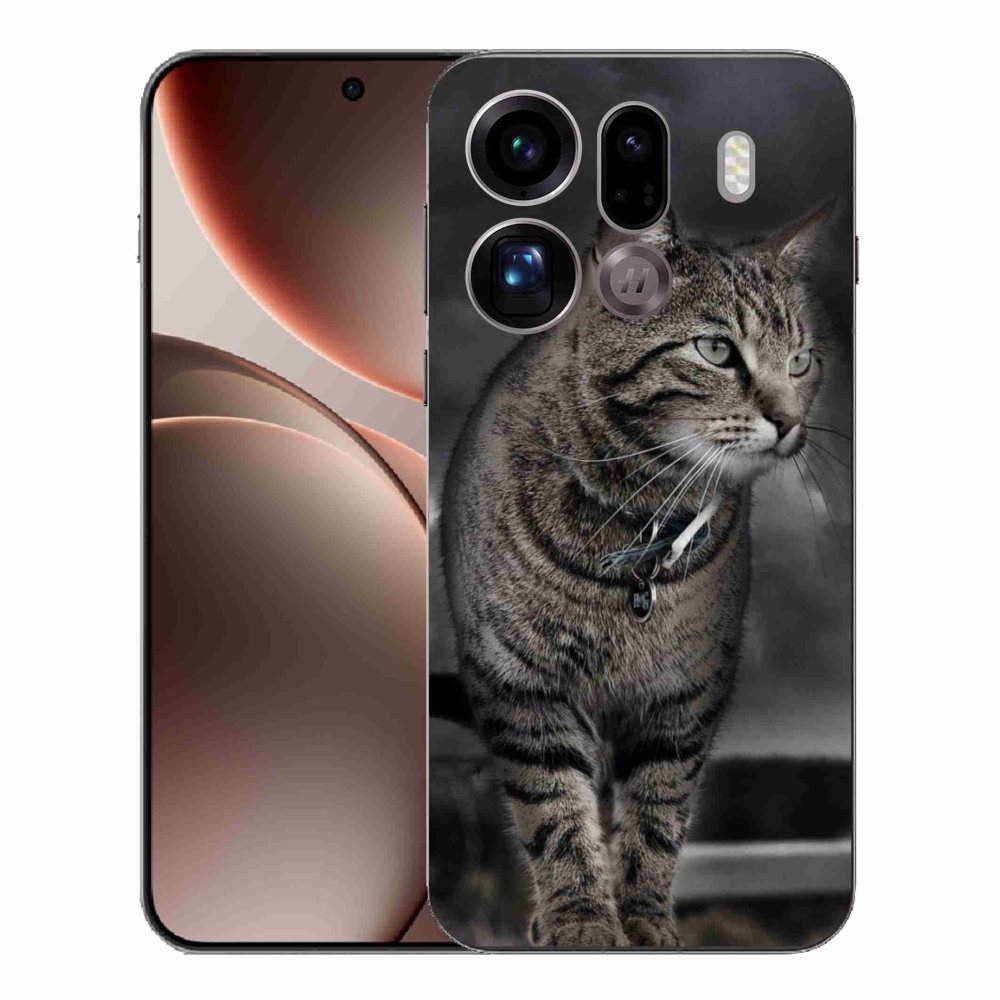 Gelový kryt mmCase na Oppo Find X9 Pro - kočka