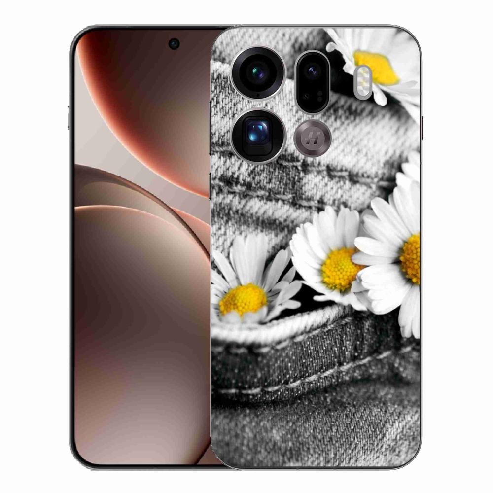 Gelový kryt mmCase na Oppo Find X9 Pro - kopretiny