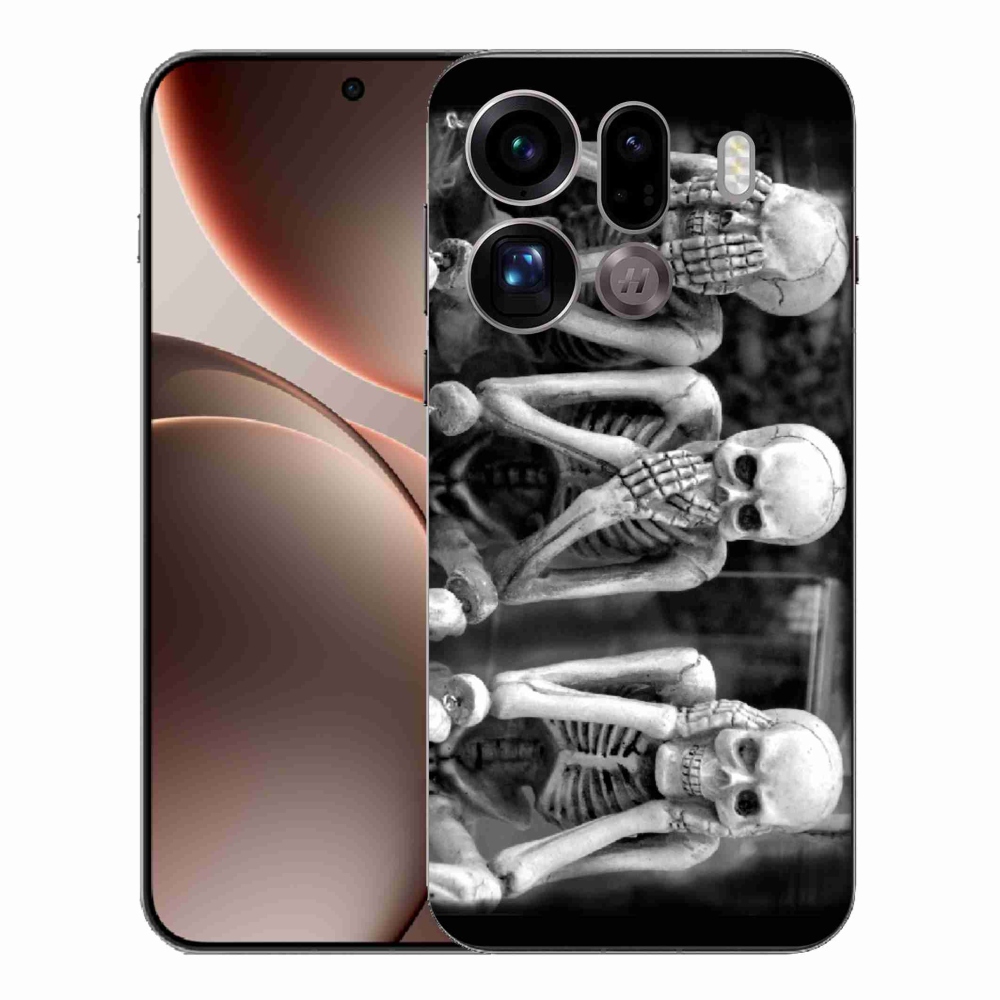 Gelový kryt mmCase na Oppo Find X9 Pro - kostlivci