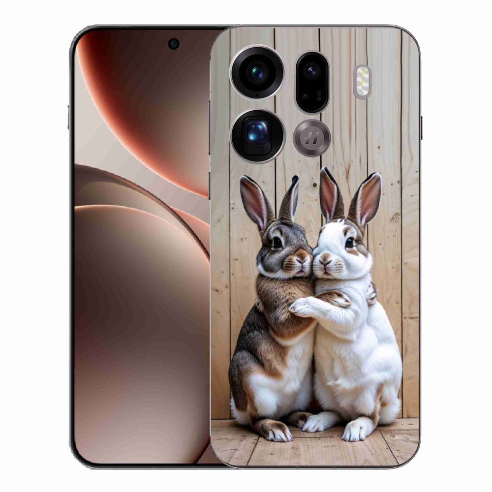 Gelový kryt mmCase na Oppo Find X9 Pro - králičí pár
