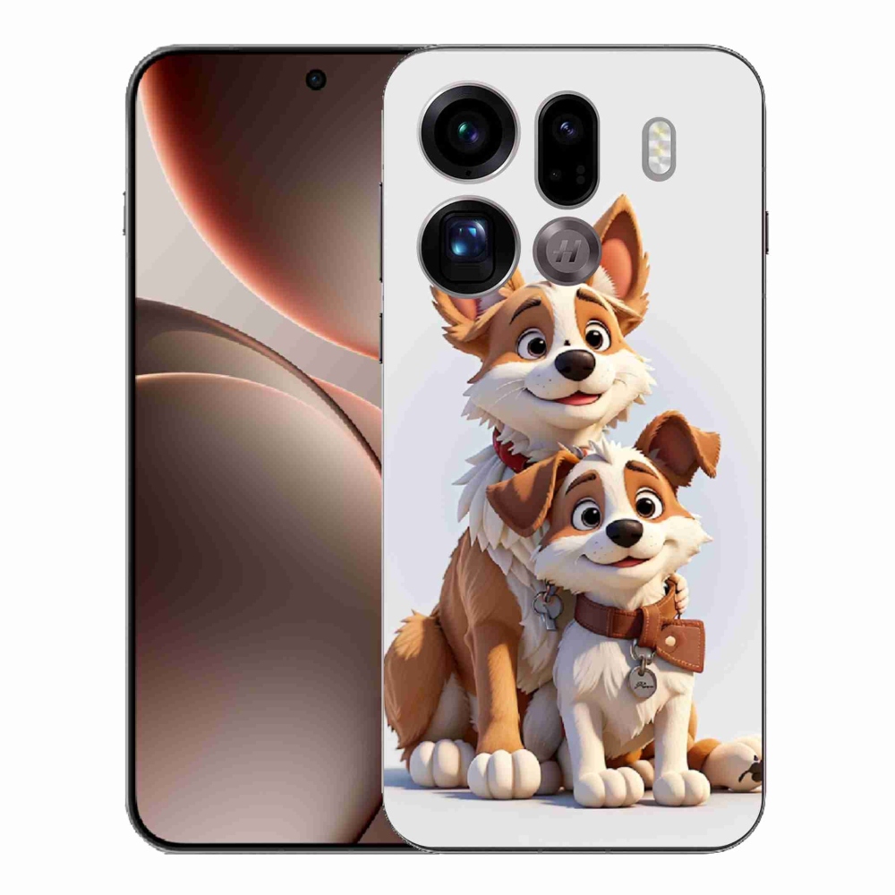 Gelový kryt mmCase na Oppo Find X9 Pro - kreslení psi