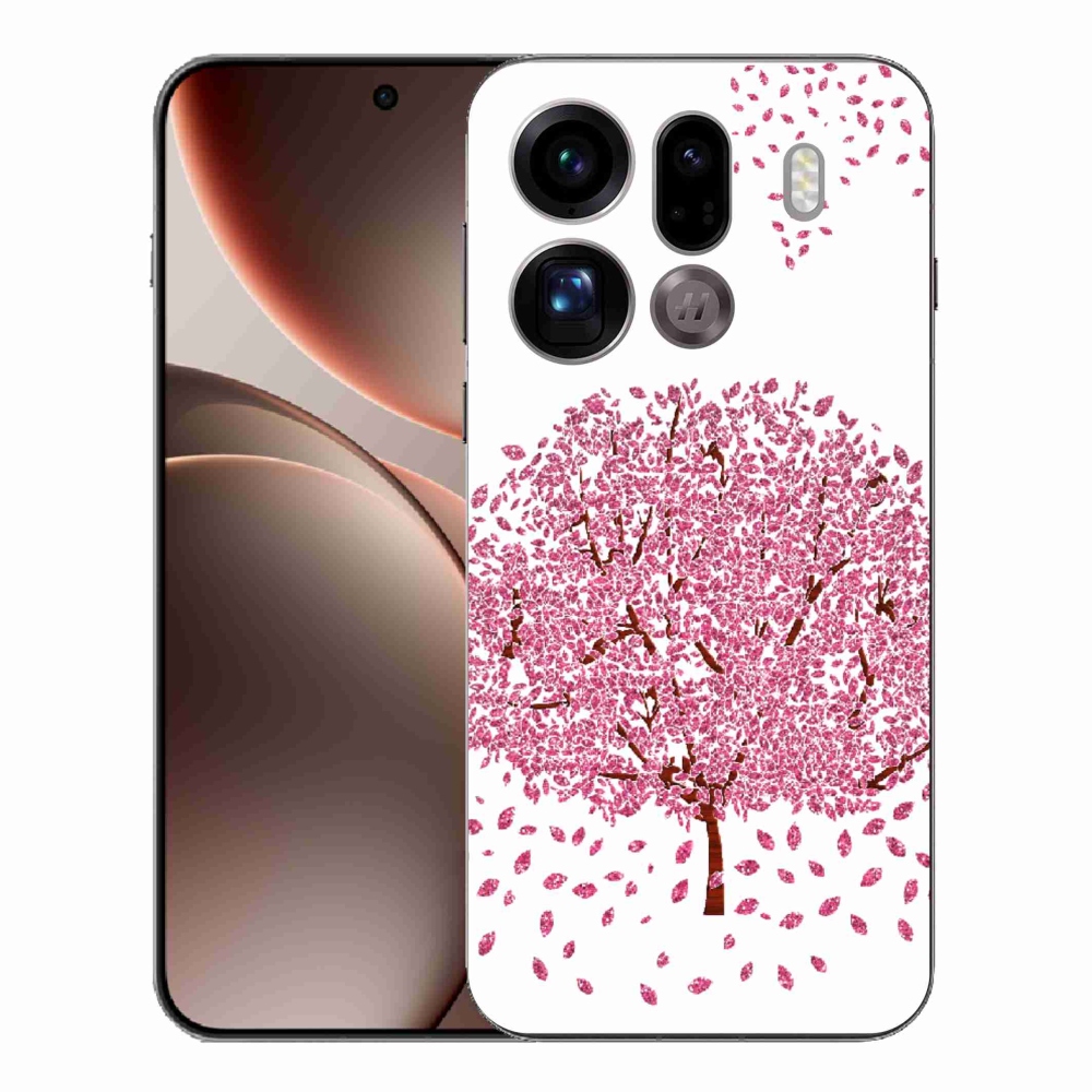 Gelový kryt mmCase na Oppo Find X9 Pro - kreslený strom s listy