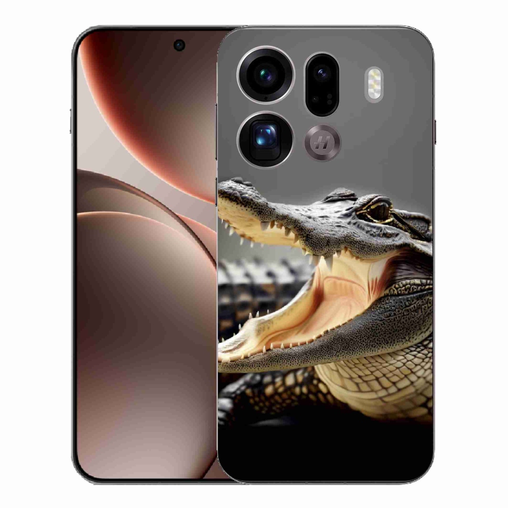 Gelový kryt mmCase na Oppo Find X9 Pro - krokodýl