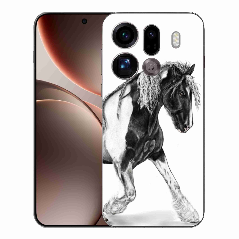 Gelový kryt mmCase na Oppo Find X9 Pro - kůň