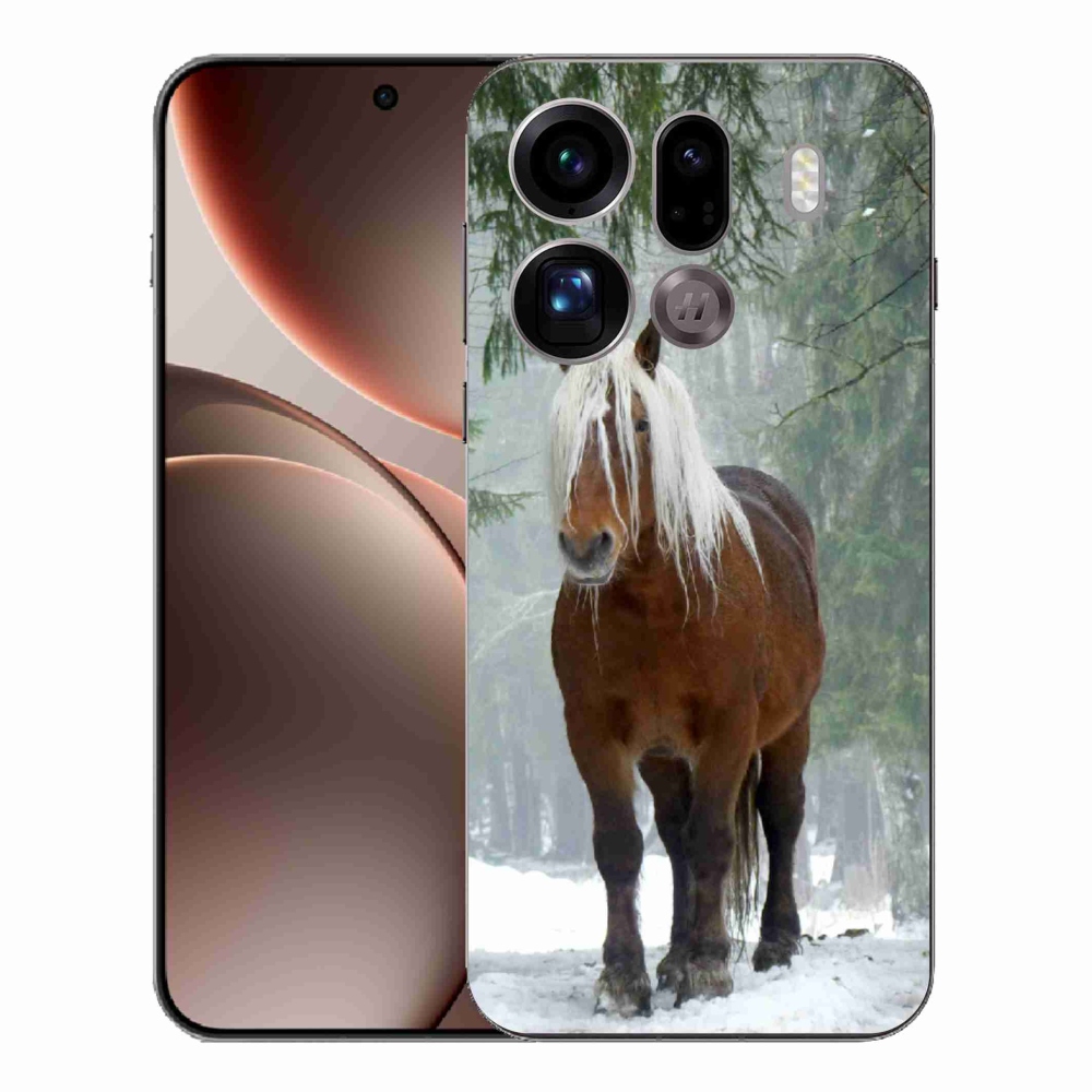 Gelový kryt mmCase na Oppo Find X9 Pro - kůň v lese