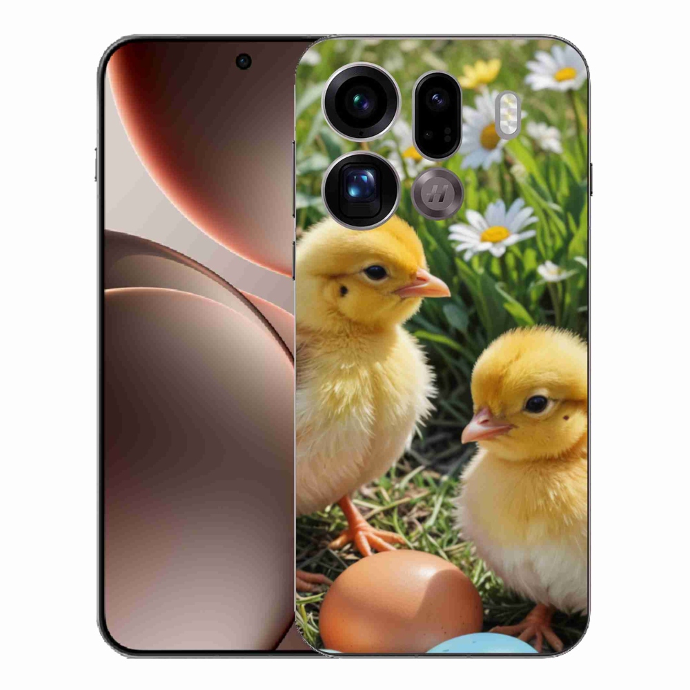 Gelový kryt mmCase na Oppo Find X9 Pro - kuřátka