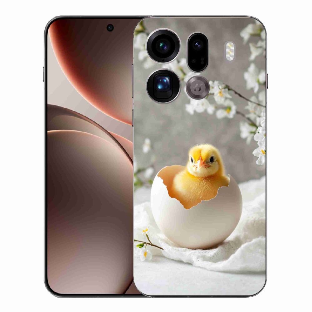 Gelový kryt mmCase na Oppo Find X9 Pro - kuřátko