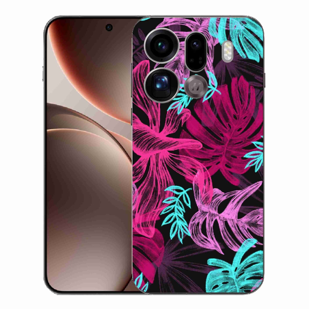 Gelový kryt mmCase na Oppo Find X9 Pro - květiny 1