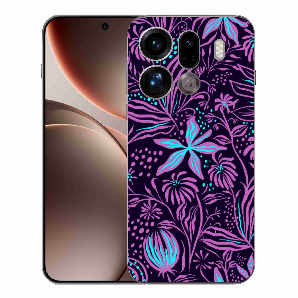 Gelový kryt mmCase na Oppo Find X9 Pro - květiny 2