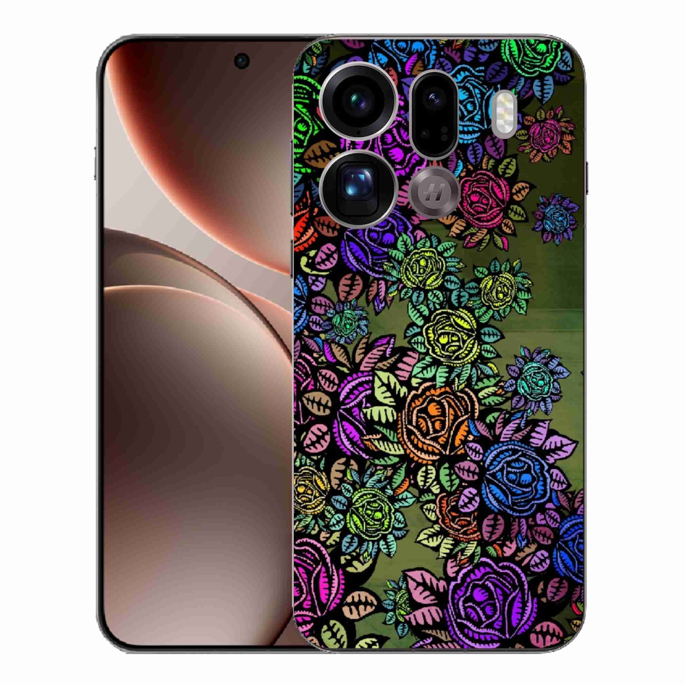 Gelový kryt mmCase na Oppo Find X9 Pro - květiny 6