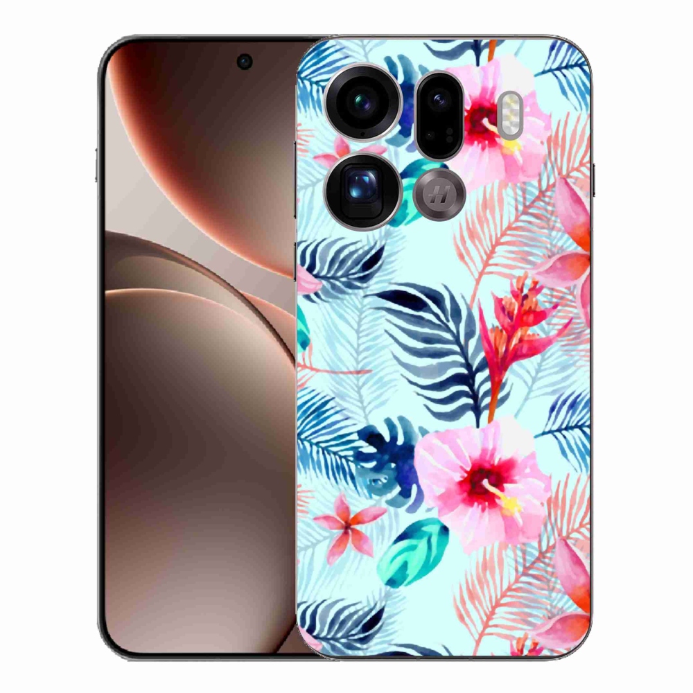 Gelový kryt mmCase na Oppo Find X9 Pro - květiny