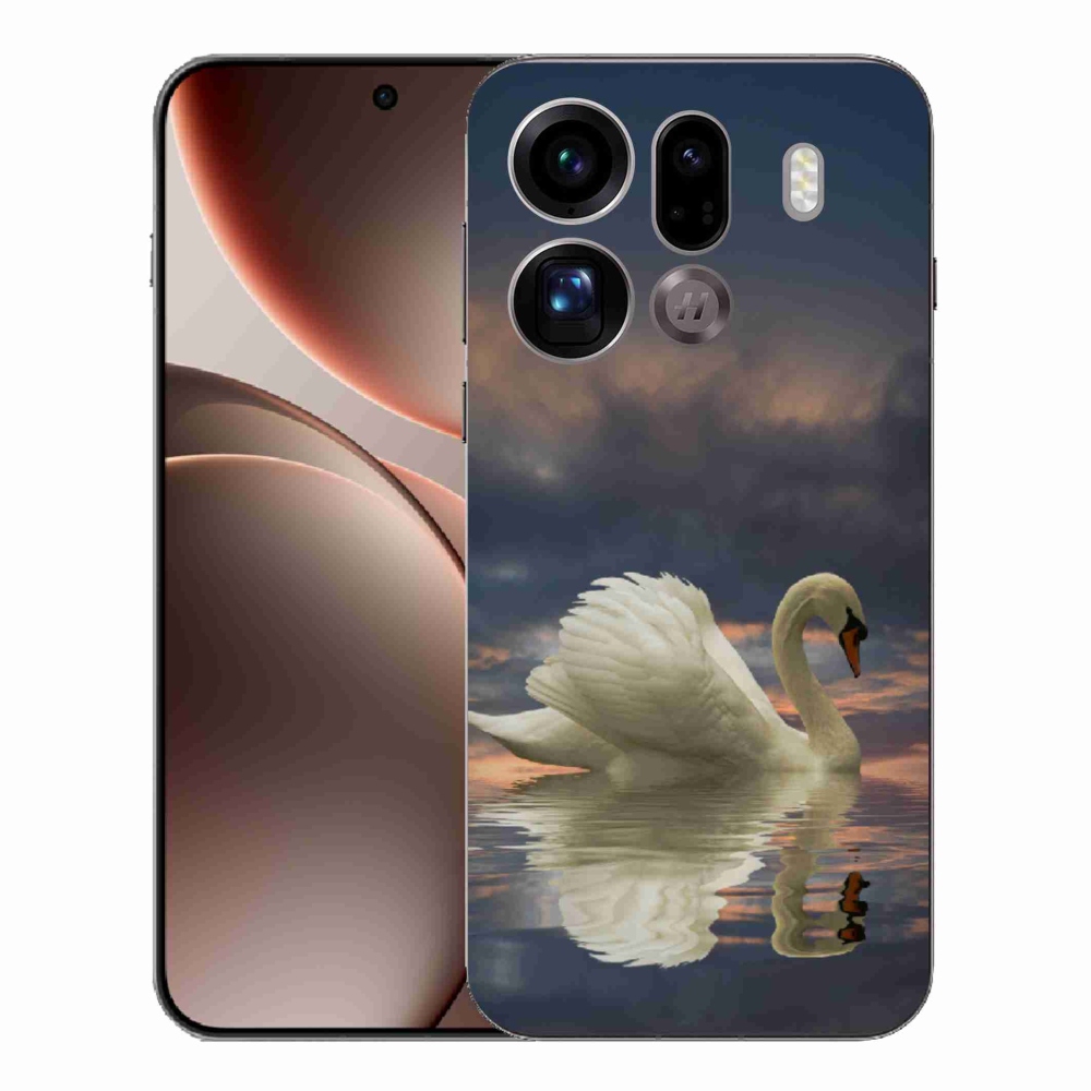 Gelový kryt mmCase na Oppo Find X9 Pro - labuť