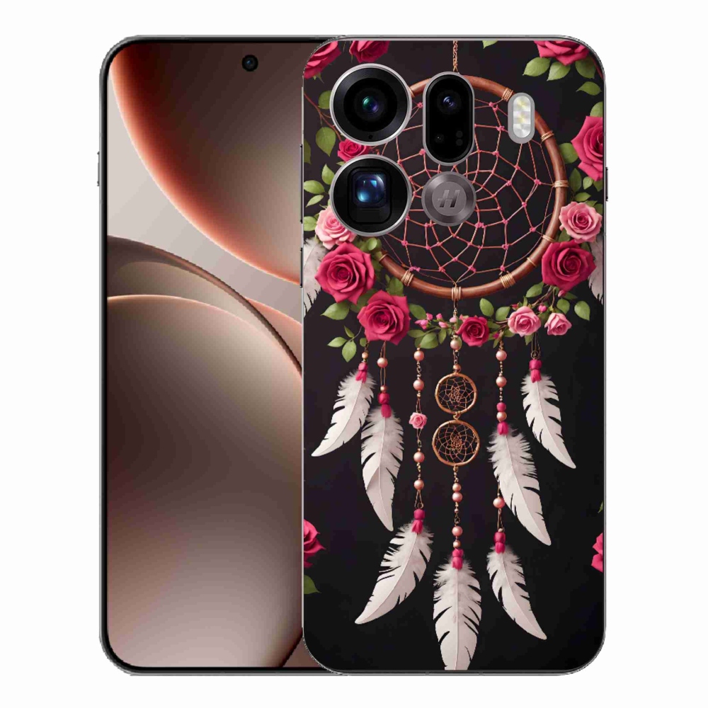 Gelový kryt mmCase na Oppo Find X9 Pro - lapač snů s růžemi