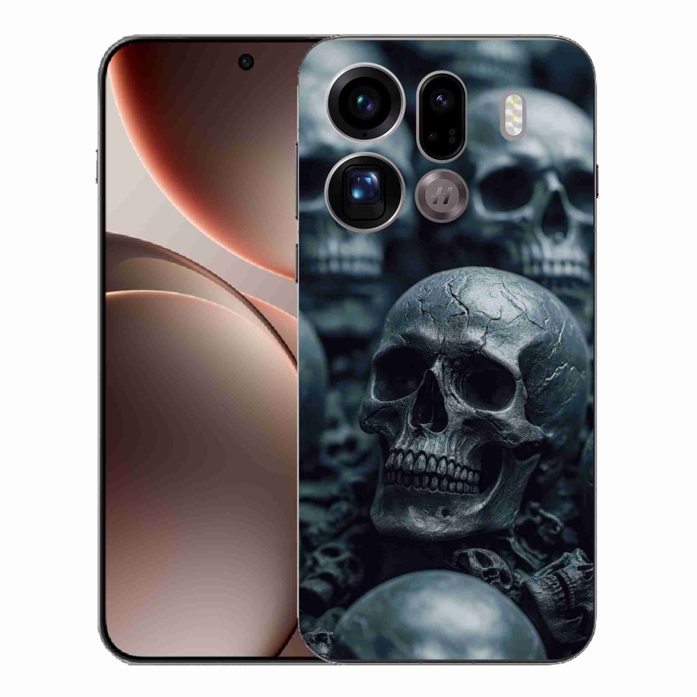 Gelový kryt mmCase na Oppo Find X9 Pro - lebka 2