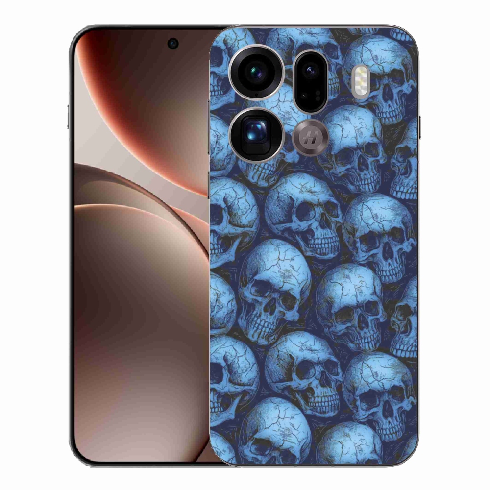 Gelový kryt mmCase na Oppo Find X9 Pro - lebky