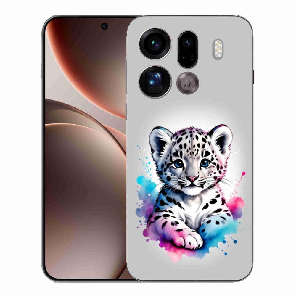 Gelový kryt mmCase na Oppo Find X9 Pro - levhartí mládě