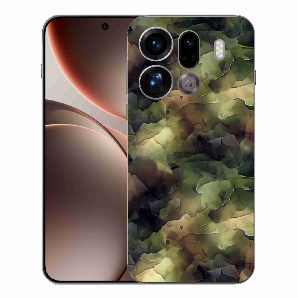 Gelový kryt mmCase na Oppo Find X9 Pro - maskáčový vzor 10